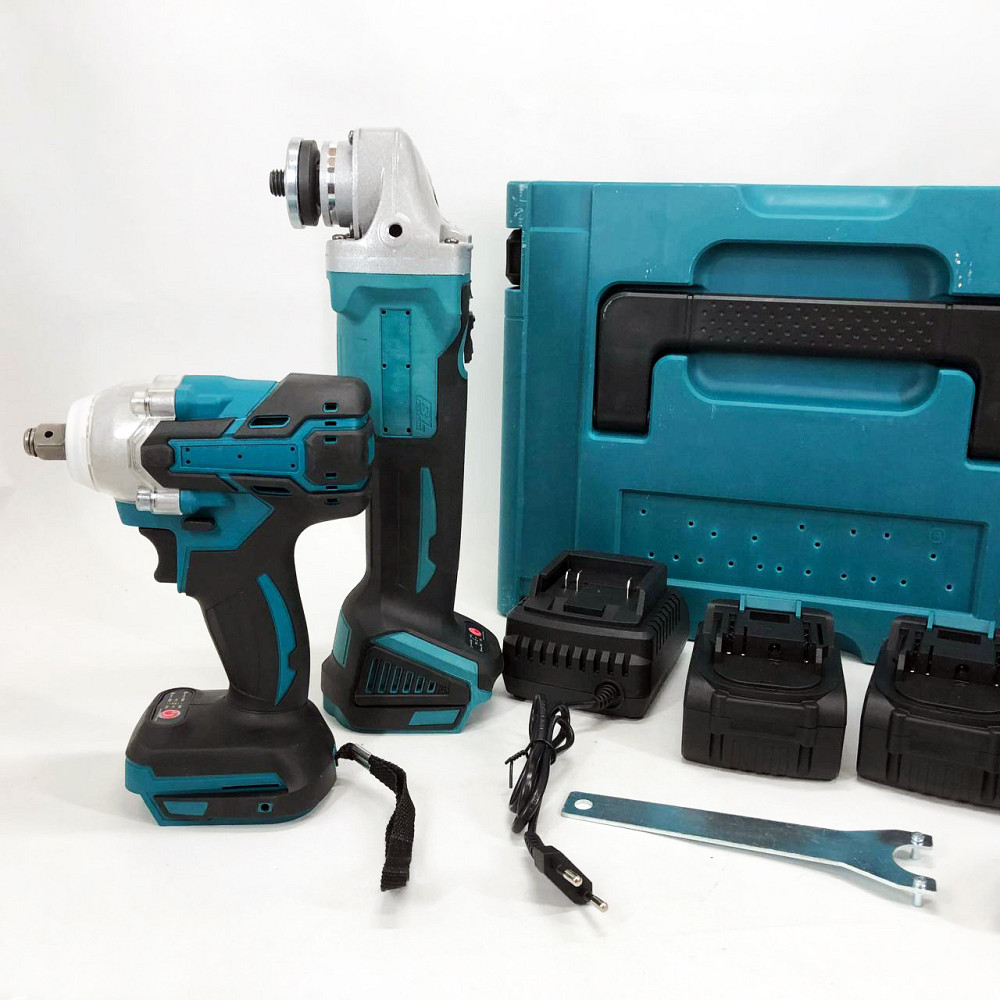 Набір 2 в 1 шуруповерт + гайковерт в валізі 2 акумулятори WA-10 Львів - фото 1