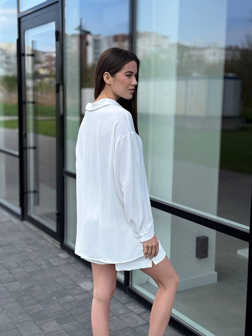 Костюм-тройка женский летний с шортами и брюками Белый XS-S Харьков - изображение 3