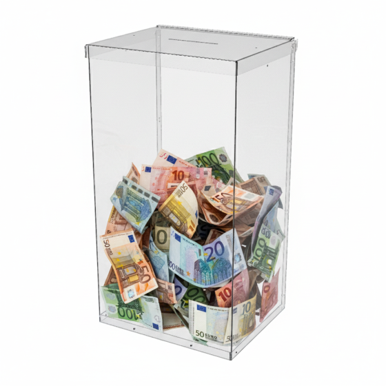 Ящик EKOSTAR без замка для пожертвований и сбора денег 250x200x460. Объем 23 литров Киев