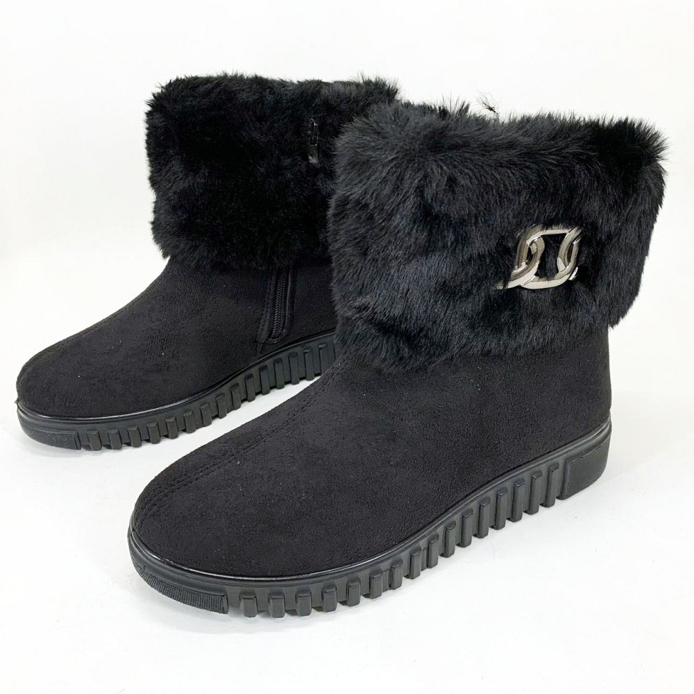 Дутики жіночі болонові 42р, Жіночі дутики з текстилю, Утеплені хутром бурки бабуші на хутрі HD-96 Львів - фото 1