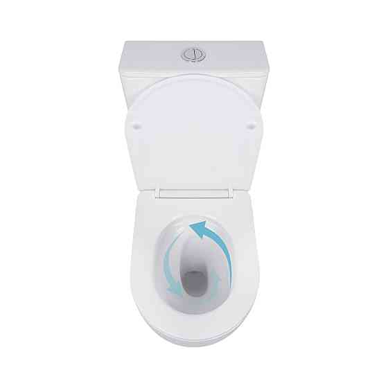 Унітаз-компакт Qtap Robin Ultra Quiet безобідковий із сидінням Soft-close QT13226089AW Київ