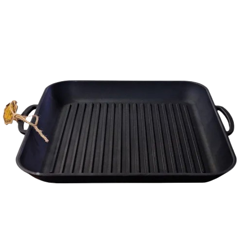 Сковорідка-гриль 35*35*4см чавунна лита Т309 Майстерня Житомир - фото 1