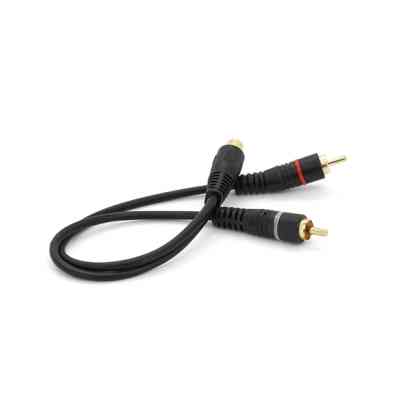 Кабель мультимедійний 1xRCA F to 2xRCA M 0.2m black Voltronic (YT-RCA(F)/2хRCA(M)-0,2CuB) Вінниця