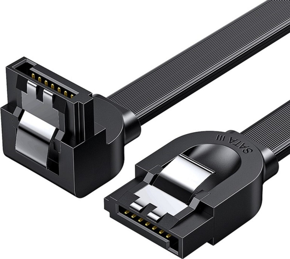Кабель UGREEN US217 Angled SATA 3 Data Cable 0.5m (Black)(UGR-30797) (UGR-30797) Київ - фото 2