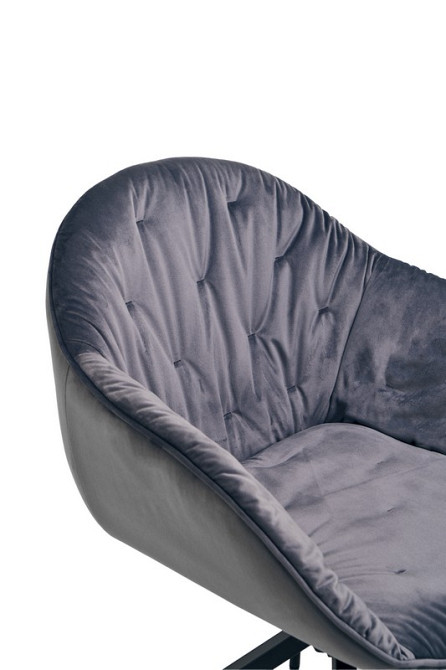 Стілець поворотний R-145 сірий + чорний Дніпро - фото 4