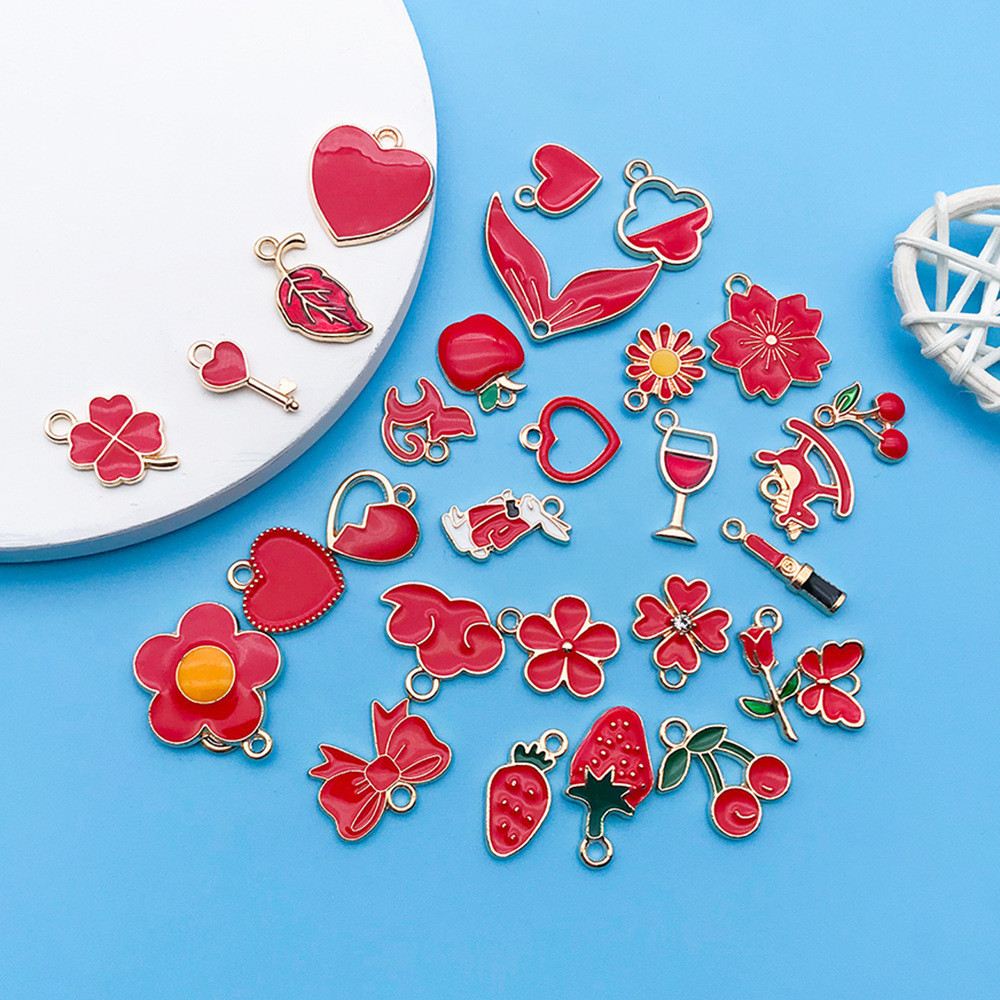 Набор красных эмалированных шармиков 100 шт Киев - изображение 2