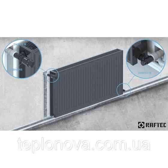 Комплект термостатических клапанов угловой Raftec BLACK 1/2