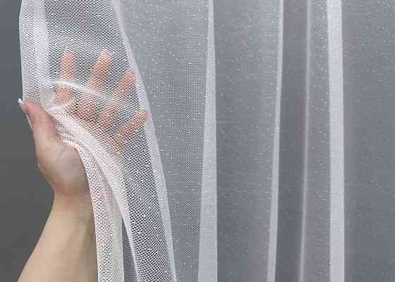 Тюль жаккард цвет белый с серым 1670т Киев