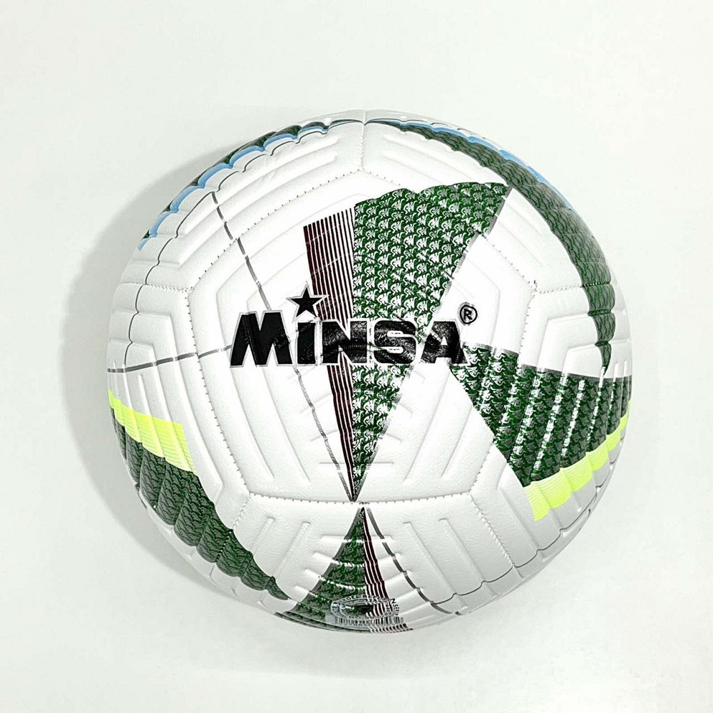 М'яч футбольний розмір 5 400-420г TPE термопластичний еластомер Біло-зелений (MS 4295) Чернигов - изображение 6