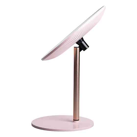 Косметическое зеркало с подсветкой настольное розовое Киев