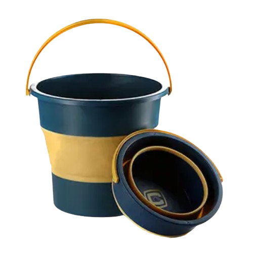 Відро 4,6л складне силікон помаранч/чорний СИЛА Житомир - изображение 1