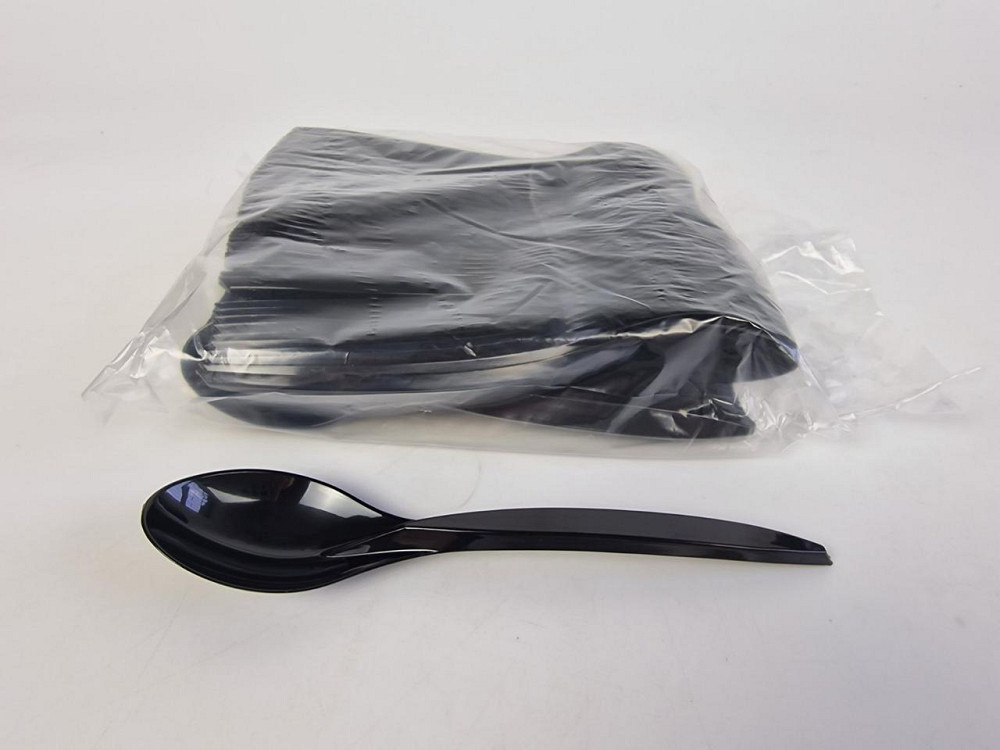 Ложка 180мм Чорна .Преміум (100 шт) Харків - фото 1