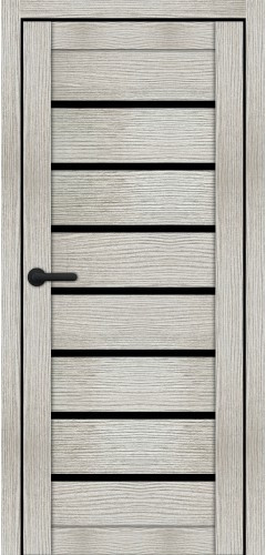 Дверь межкомнатная Порталино PL-02 горная модрина черное стекло Киев - изображение 1