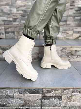 Черевики жіночі GREMMY бежеві натуральна шкіра зима 37р.38р.40р. (4206) Коломыя