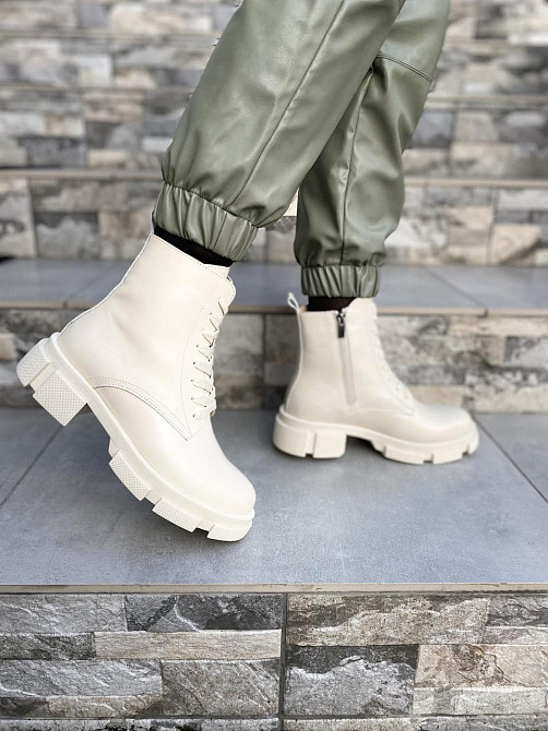 Черевики жіночі GREMMY бежеві натуральна шкіра зима 37р.38р.40р. (4206) Коломия - фото 2