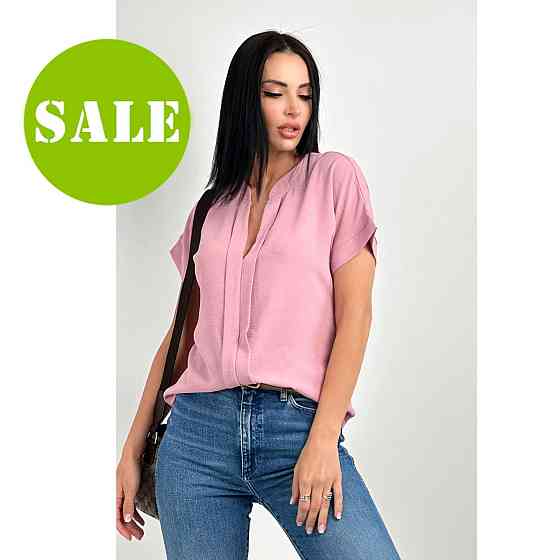 Однотонная летняя блуза 