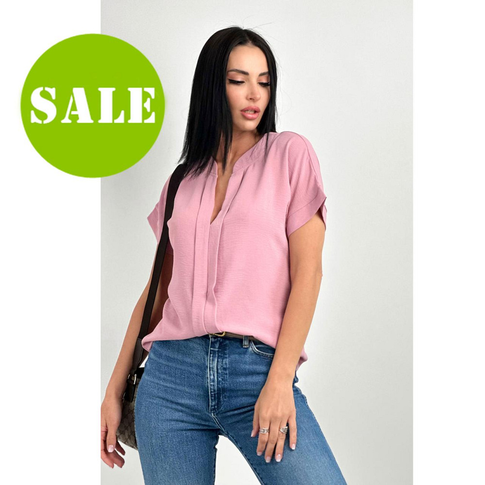 Однотонная летняя блуза 