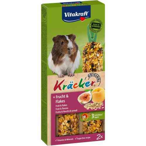 Ласощі Vitakraft Kracker Original Frucht and Flakes крекер для декоративних гризунів і морських свинок з фруктами 2 шт/уп Київ