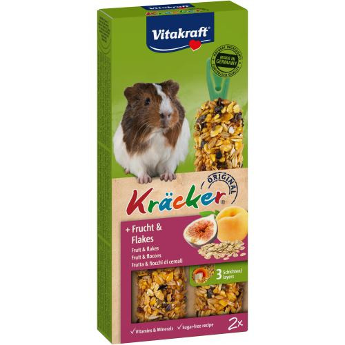 Ласощі Vitakraft Kracker Original Frucht and Flakes крекер для декоративних гризунів і морських свинок з фруктами 2 шт/уп Київ - фото 1