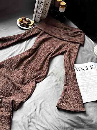 Женское элегантное нежное платье из нежного трикотажа букле Шоколад Одесса