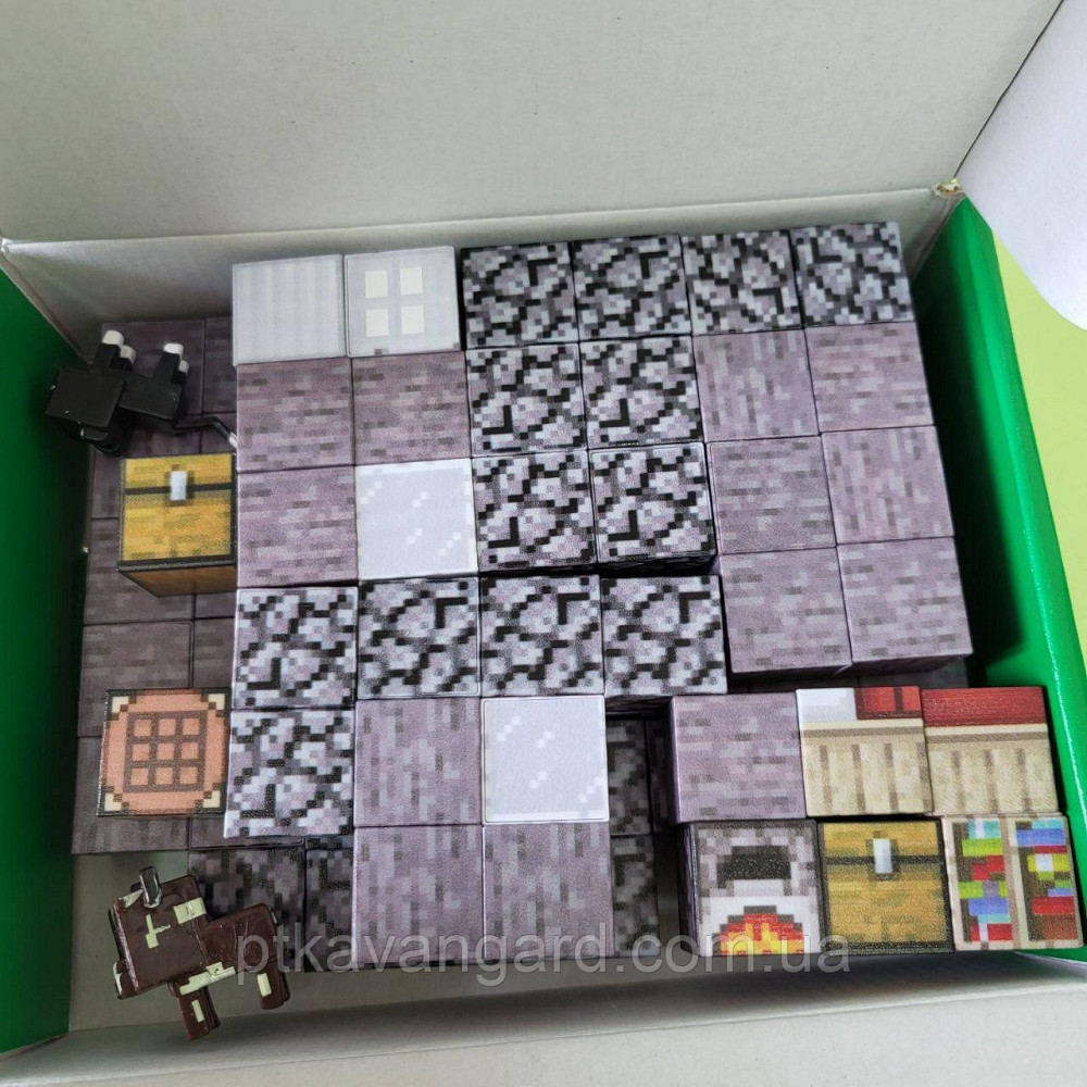 Конструктор магнітний майнкрафт 81 магнітних блоків кам'яний будинок Dream World LZCK 056 Хмельницький - фото 4