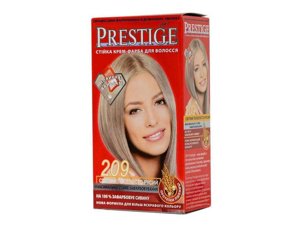 Крем-фарба №209 Світлий попелясто-русявий ТМ PRESTIGE Київ - фото 1