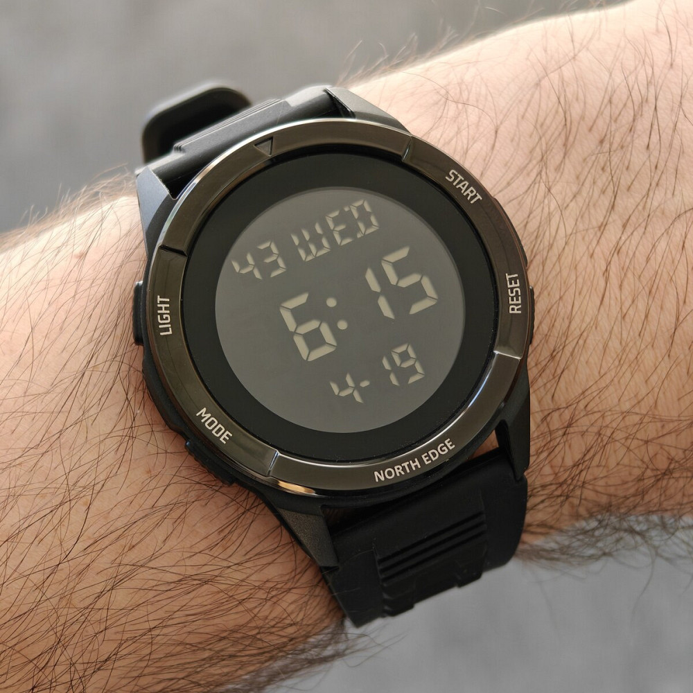 Годинник чоловічий тактичні водостійкий North Edge Terrax Sport Black (2 ремінці) Вінниця - фото 16