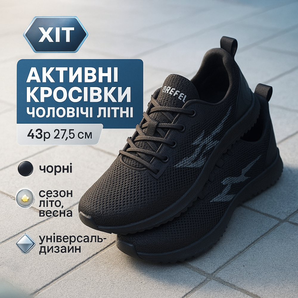 Чоловічі кросівки, Чоловіче взуття з текстилю, М'які кросівки з сітки сіткою PV-92 Львів - фото 11