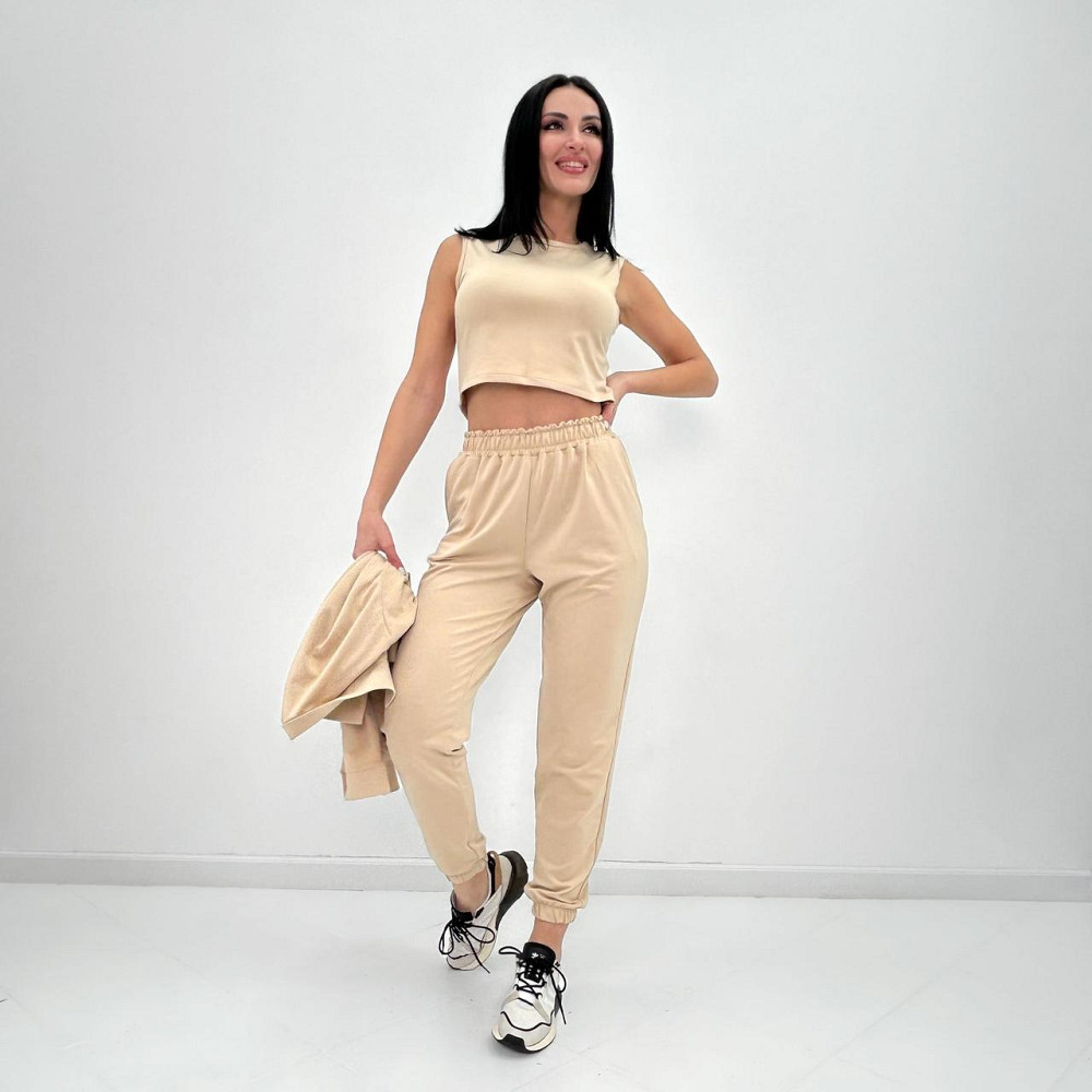 Женский трикотажный костюм тройка 