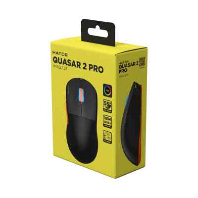 Мышка Hator Quasar 2 Pro Wireless/Bluetooth/USB Black/Orange (HTM560BO) Винница