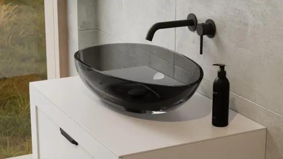 Раковина  Besco Neya 60X35 Carbon Grey UMN60CGB Киев