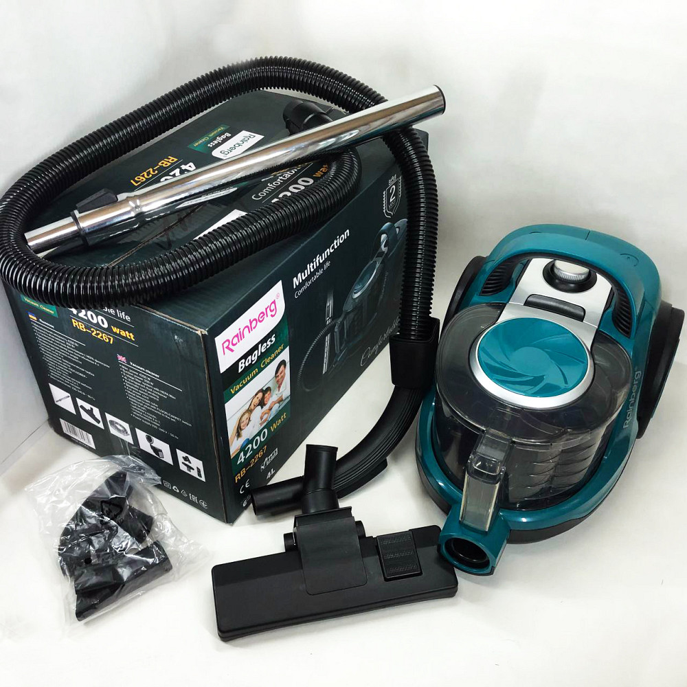 Колбовий ручний контейнерний пилосос без мішка Rainberg RB-2267 4200 Вт 4 л, Пилосос сучасний для дому CB-25 Івано-Франківськ - фото 9