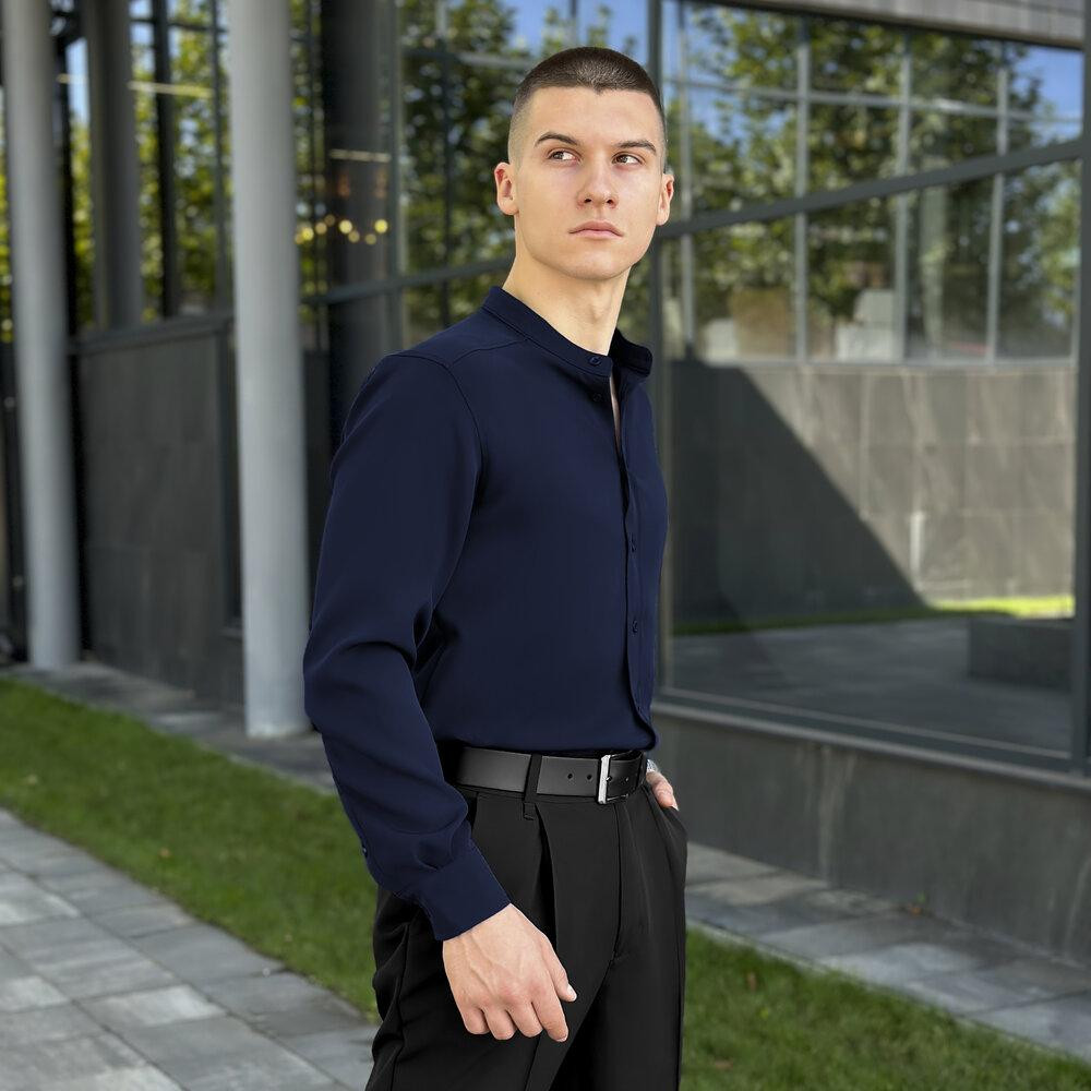 Темно-синя сорочка чоловіча Pobedov Legend Київ - фото 8