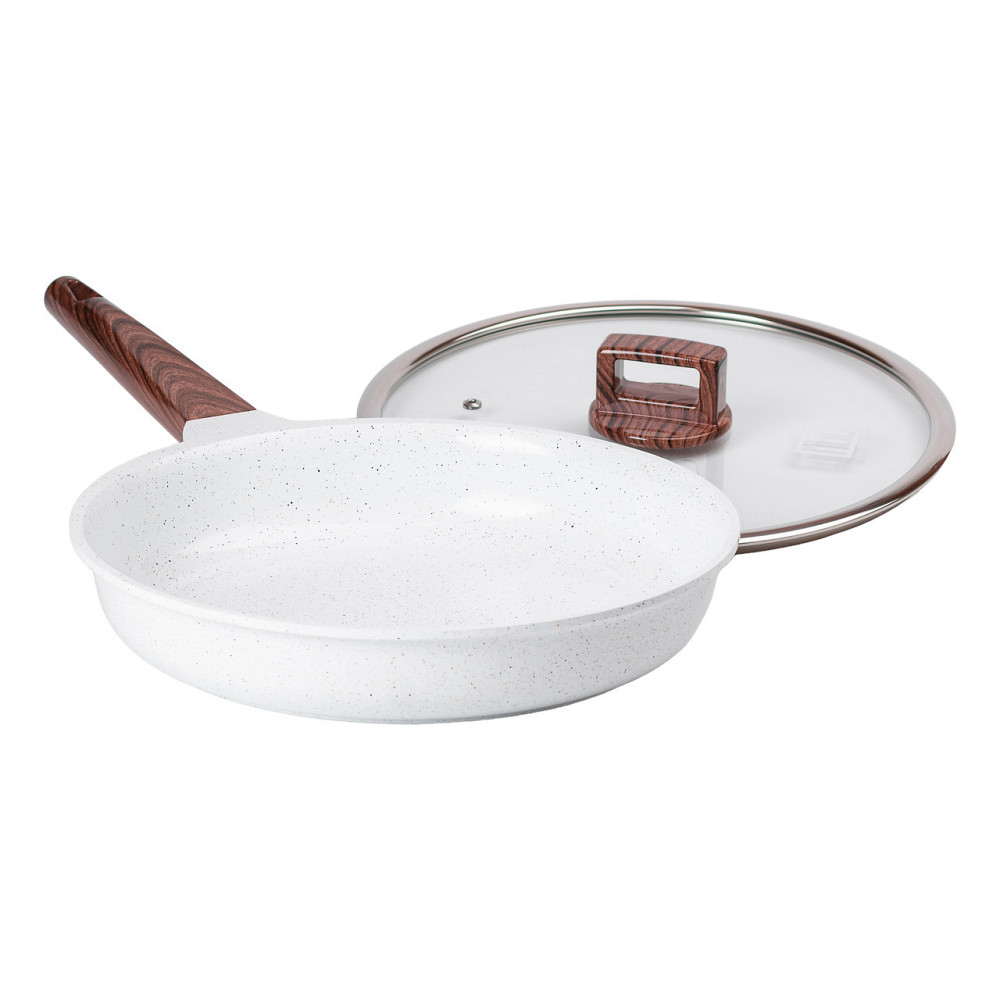 Керамічна сковорода 2,7 л Ø 28 см біла Київ - фото 3