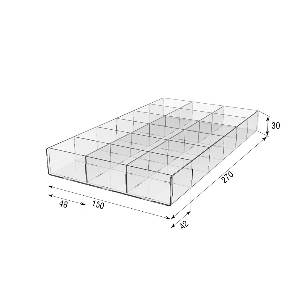 Коробка акриловая EKOSTAR 270х150х30 Киев - изображение 3