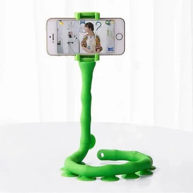 Гибкий держатель для телефона с присосками универсальный Cute Worm Lazy Holder. Цвет: зеленый RK-92 Львов - изображение 7