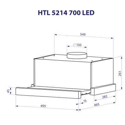 Витяжка кухонна Minola HTL 5214 BL 700 LED Вінниця