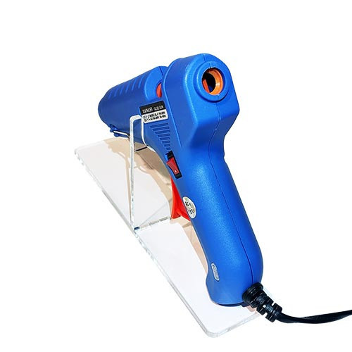 Підставка для клейового пістолета 60 Вт акрилова прозора підставка тримач для термопістолета 11 мм великий стенд Київ - фото 4