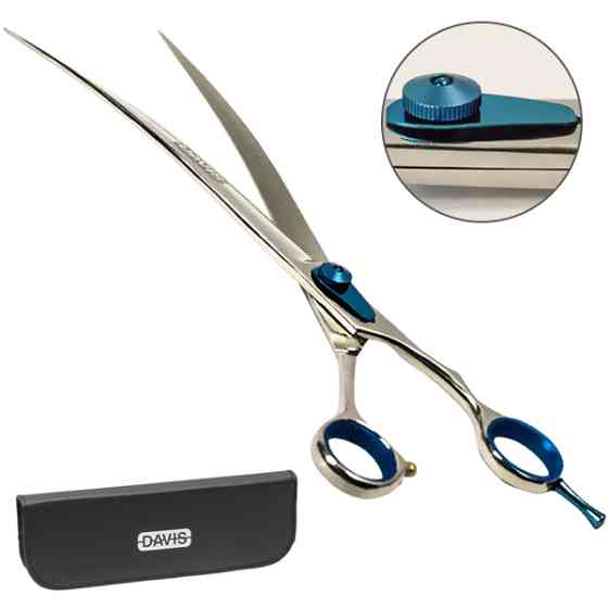 Davis Extreme Edge BLUE Curved ДЕВІС ЕКСТРІМ ЕДЖ вигнуті ножиці для стрижки собак Київ