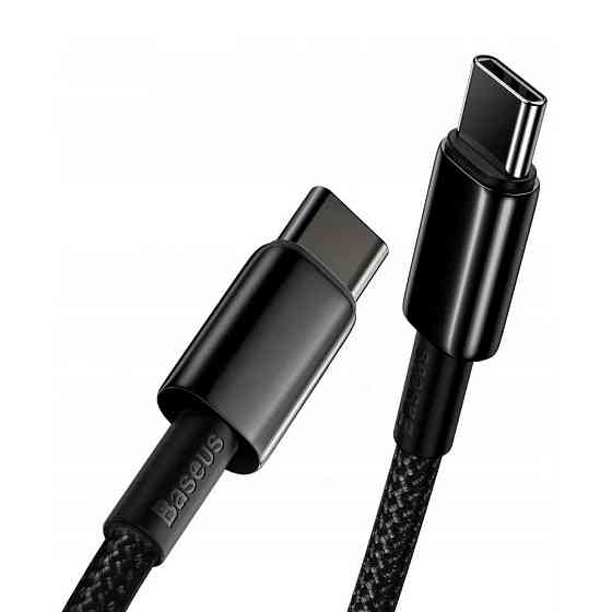 Кабель Baseus Tungsten Gold Fast Charging Data Cable Type-C to Type-C 100W 2m Black Одеса