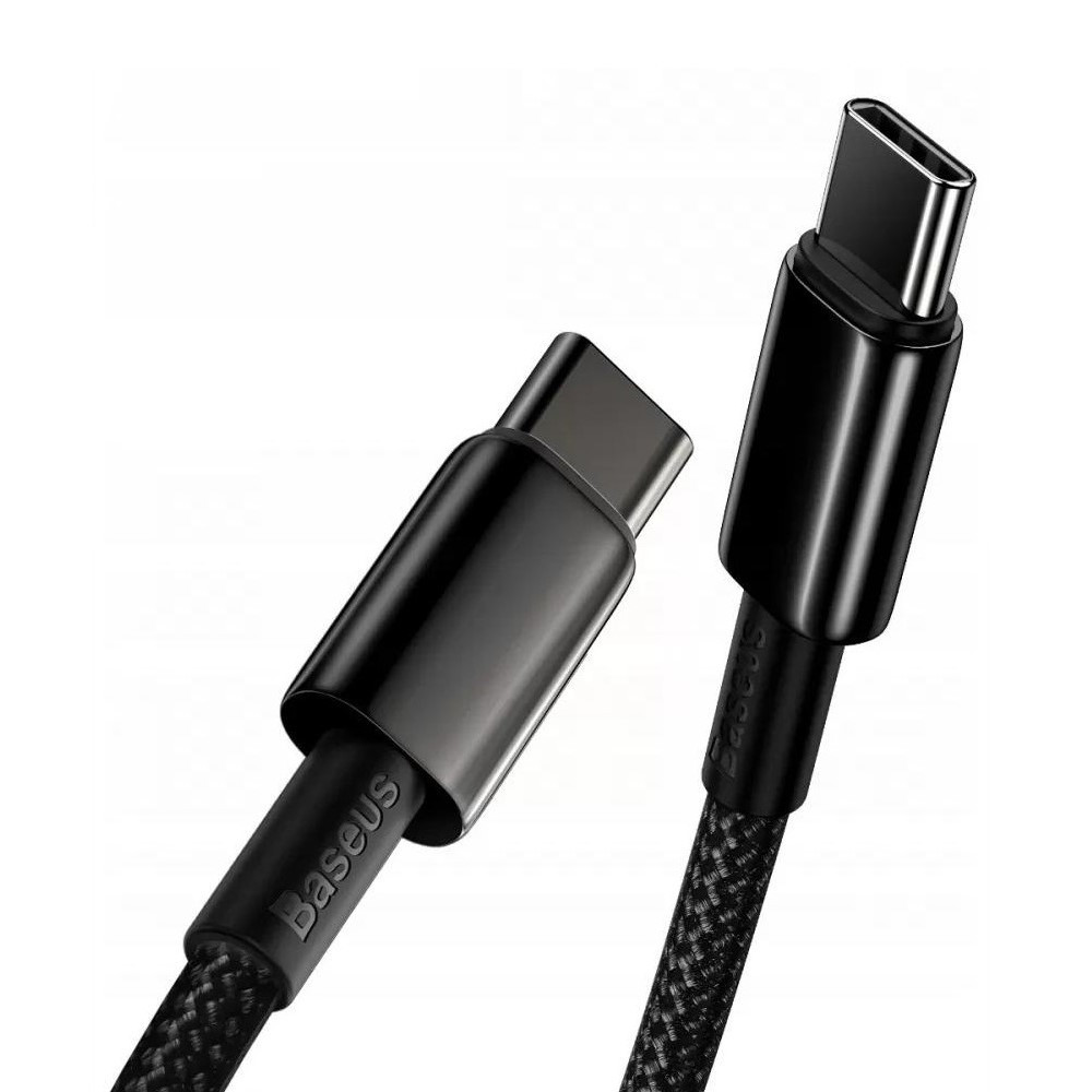 Кабель Baseus Tungsten Gold Fast Charging Data Cable Type-C to Type-C 100W 2m Black Одеса - фото 6