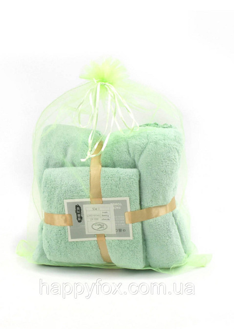 Подарунковий набір рушників зелений Львов - изображение 2