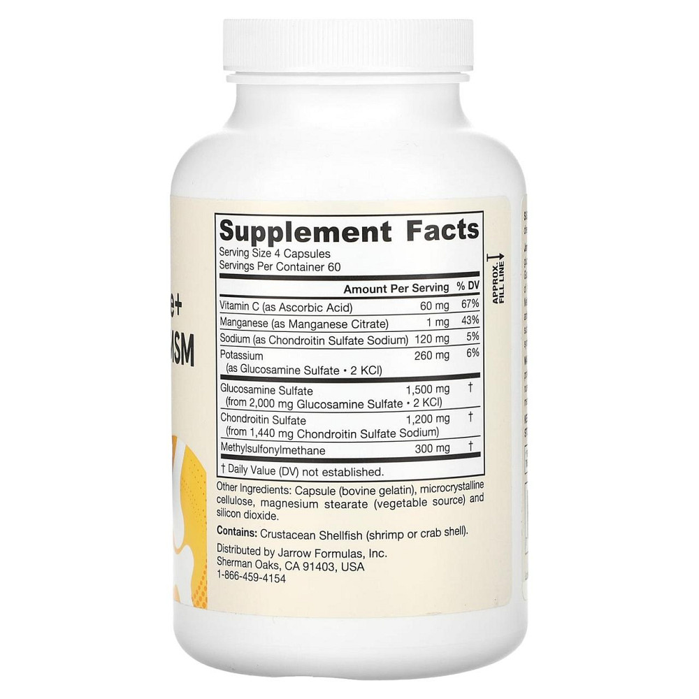Глюкозамін хондроїтин МСМ Jarrow Formula Glucosamine + Chondroitin + MSM 240 капс Київ - фото 2