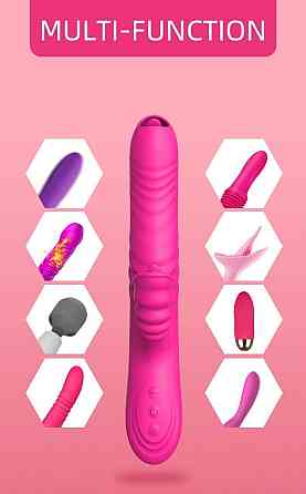 Вибратор Angelia USB 3 functions of thrusting / 20 vibrations Pink Sex Aura Киев