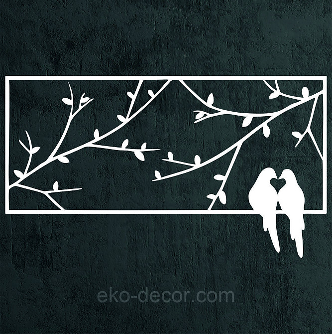 Декоративное настенное Панно «Птица», Декор на стену 70*39 см, Белый Киев - изображение 4