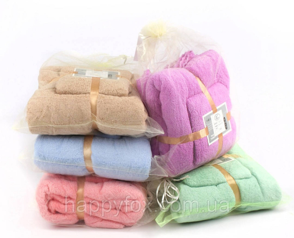 Подарунковий набір рушників блакитний Львов - изображение 2