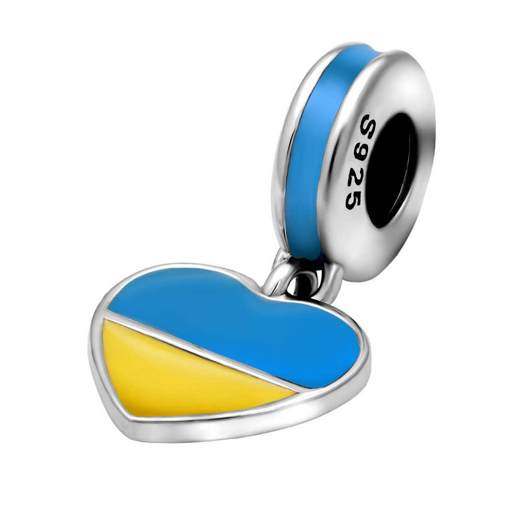 Срібний шарм-підвіска "З Україною у серці" MasterSem Київ - фото 3