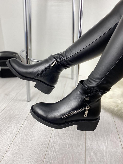 Черевики жіночі D and V чорні натуральна шкіра висота 11см размер 40р (2196) Коломыя - изображение 7