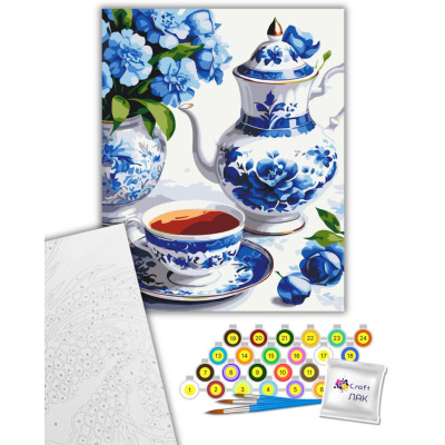 Картина по номерам ArtCraft Натюрморт у блакитних тонах 40х50 см (12040-AC) Вінниця - фото 2