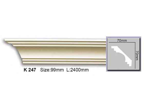 Карниз гладкий полиуретановый Harmony K 247 Днепр